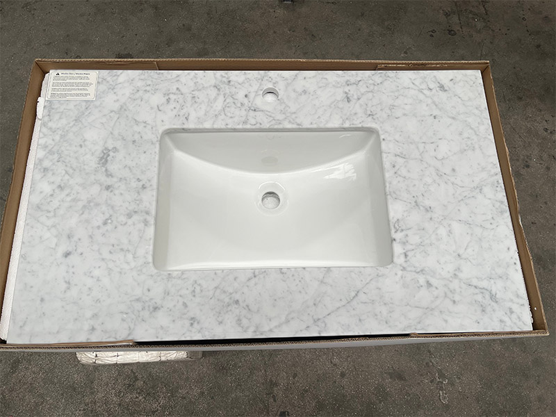 Bianco Carrara marble vanity top