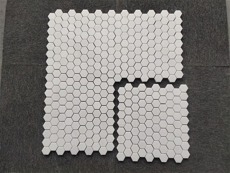 Pure White Marble Hexagon Mosaic tiles