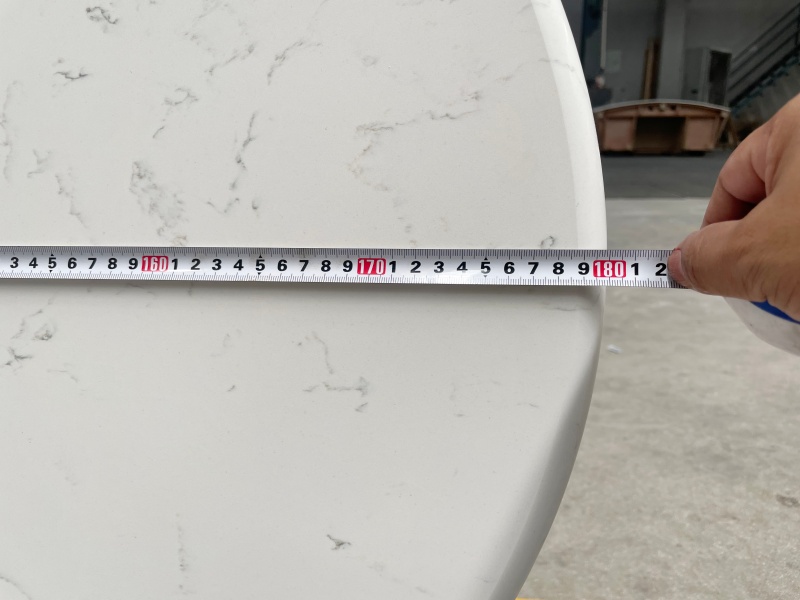 Carrara White Engineered Quartz Table Tops customized