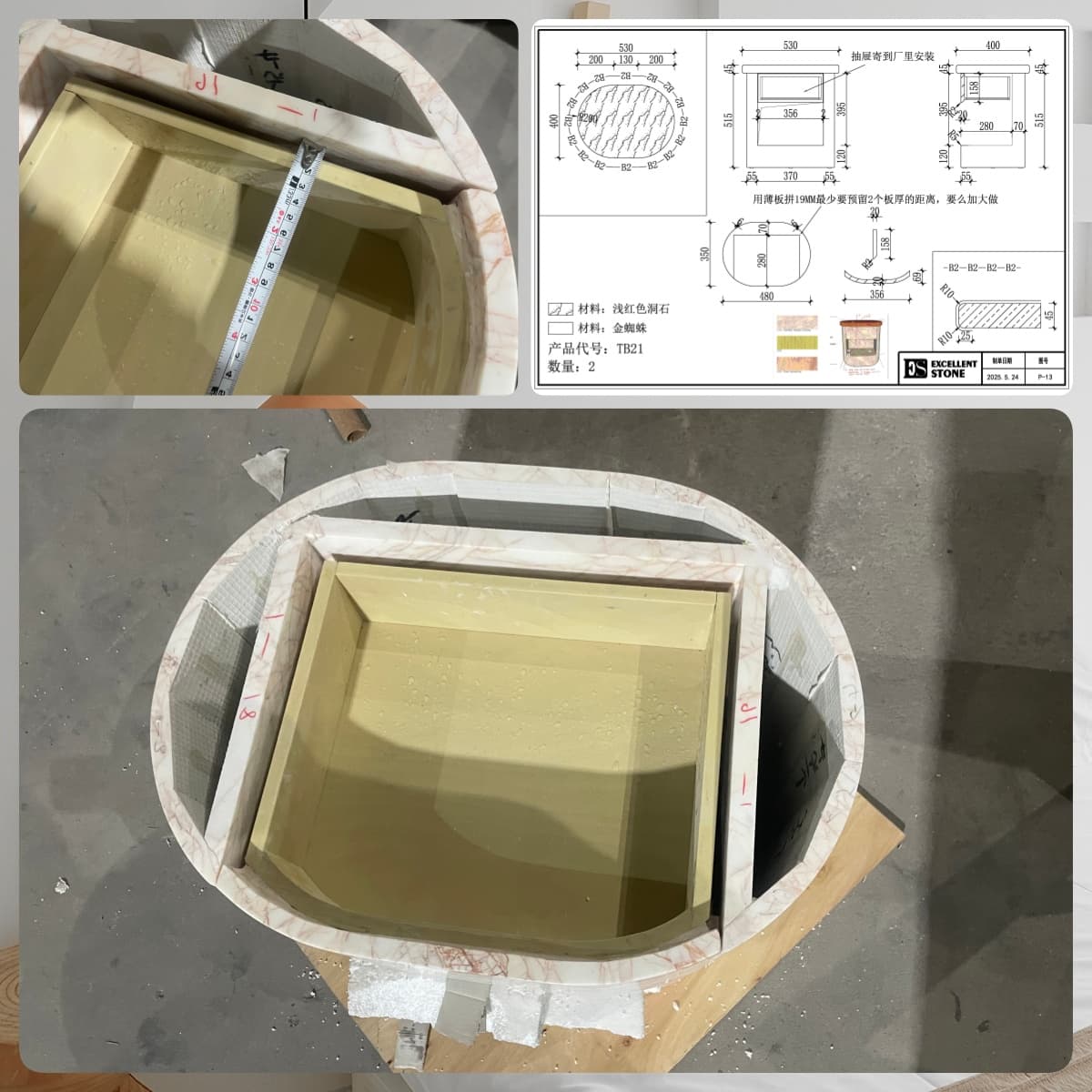 Luxury marble bedside furniture