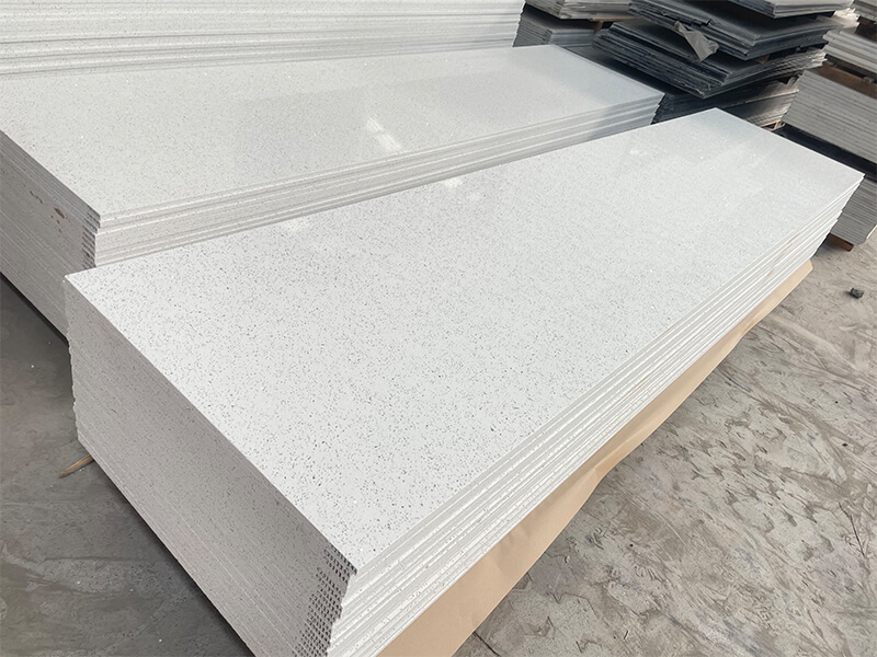 Half Slabs Quartz Blanco Stella 