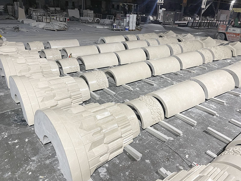 Aran White Marble Columns