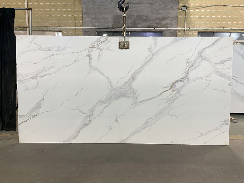 Calacatta Oro Look 3D Printed Engineered Quartz