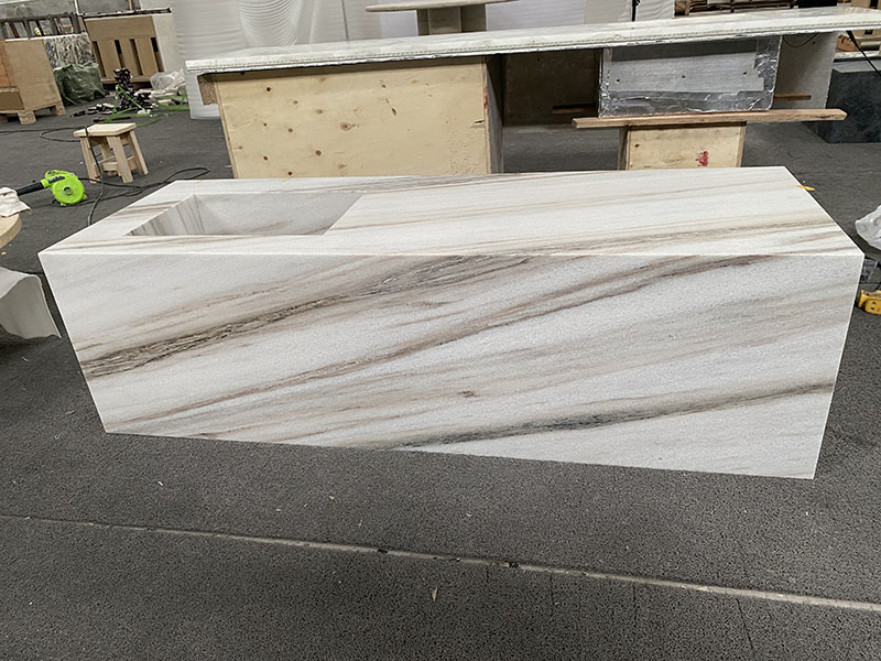 Palissandro White Marble Vanity Sink