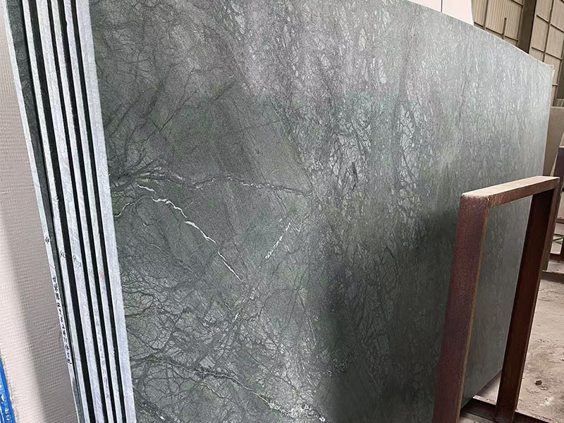 Verde Sintra Marble Sandblasted Slabs