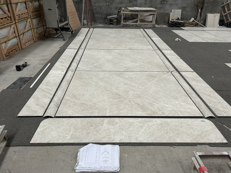 Taj Mahal Quartzite panels layout