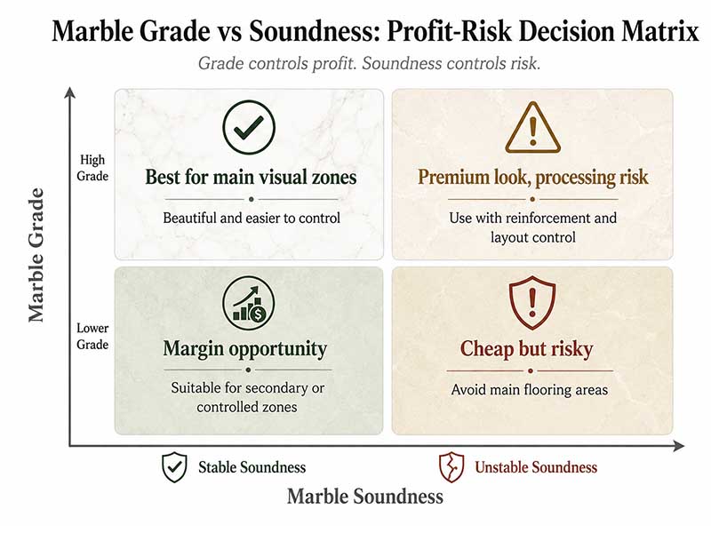 Marble Grade vs Soundness