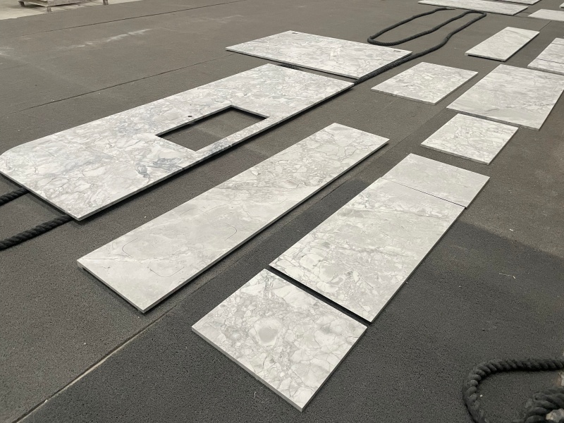 Brazilian Super White Quartzite Kitchen 