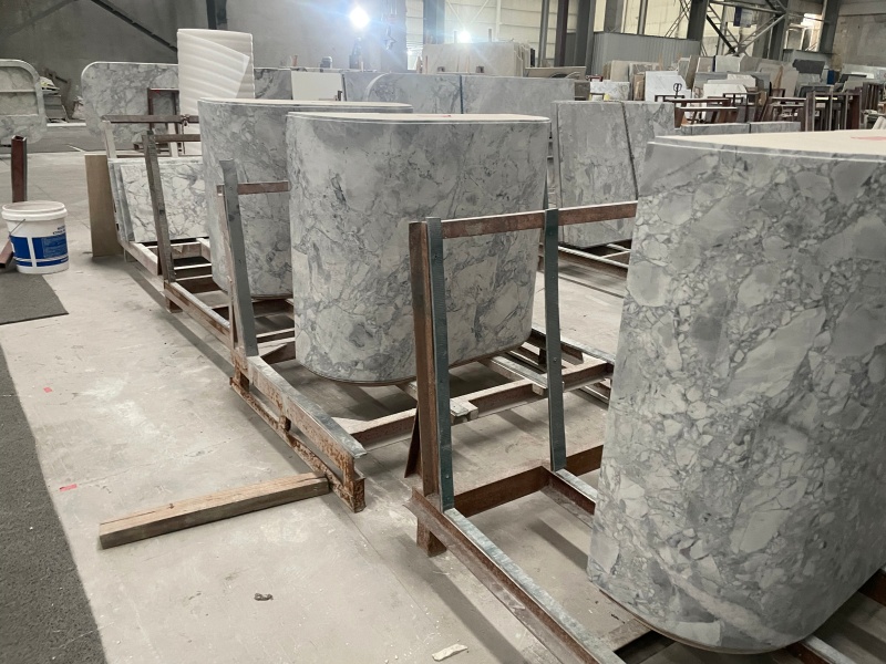 Brazilian Super White Quartzite Kitchen legs