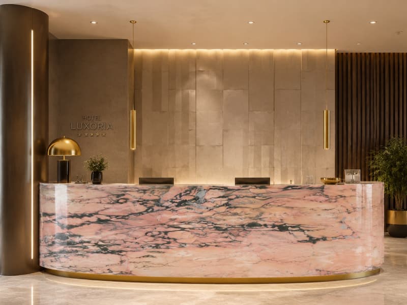 Rosa marble top table