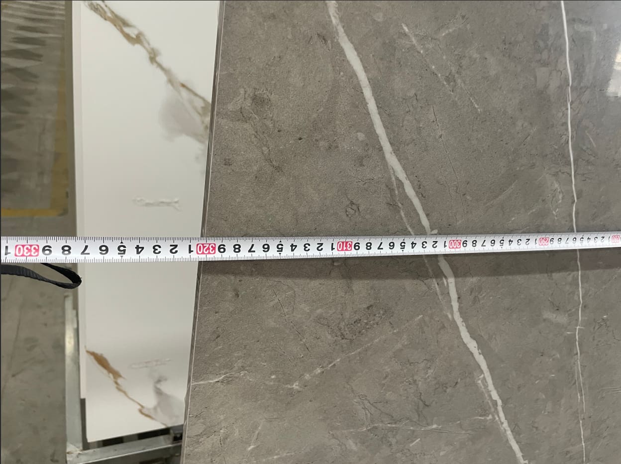 Factory measurement of Armani Grey sintered stone slab size