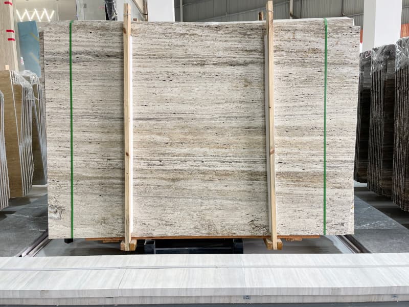 Silver Grey Iranian Travertine Slabs
