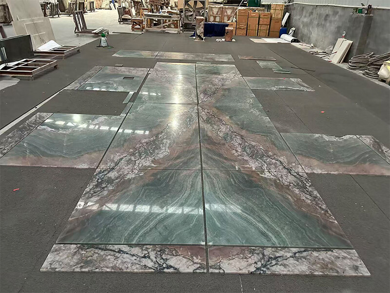 Dragon Green Quartzite Finished Layout Display