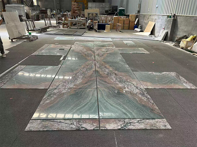 Dragon Green Quartzite Finished Layout Display