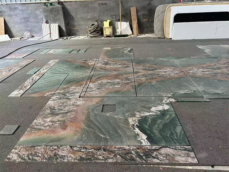 Dragon Green Quartzite Finished Layout Display