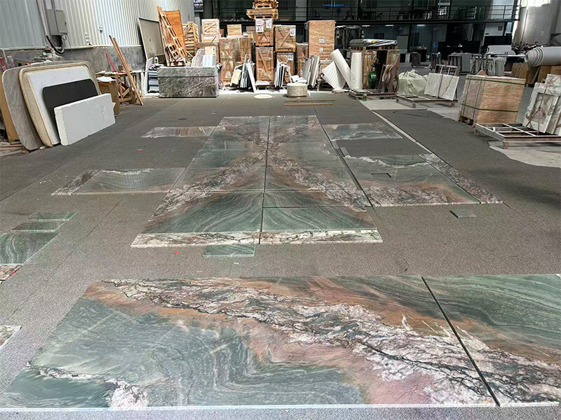 Dragon Green Quartzite Finished Layout Display