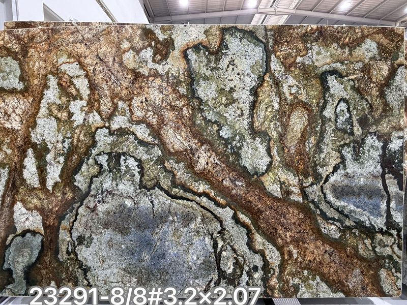 Exotic Green Brown Granite Feature Walls