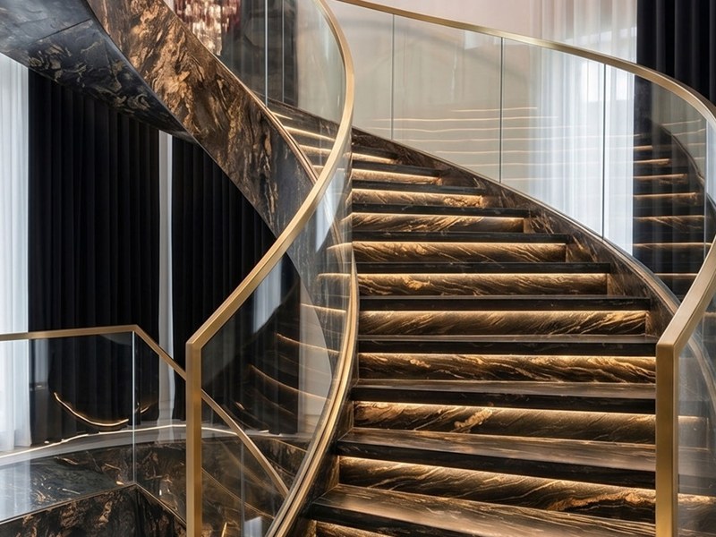 African Prada Gold Quartzite Stair