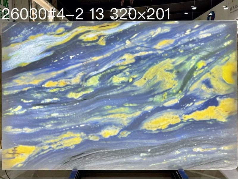 Translucent Blue Quartzite Slab