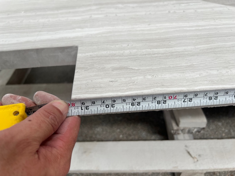 Wooden White Marble Integrated Vanity measurement