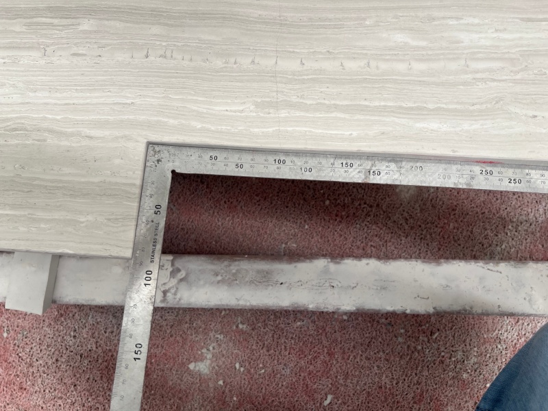 Wooden White Marble Integrated Vanity measurement