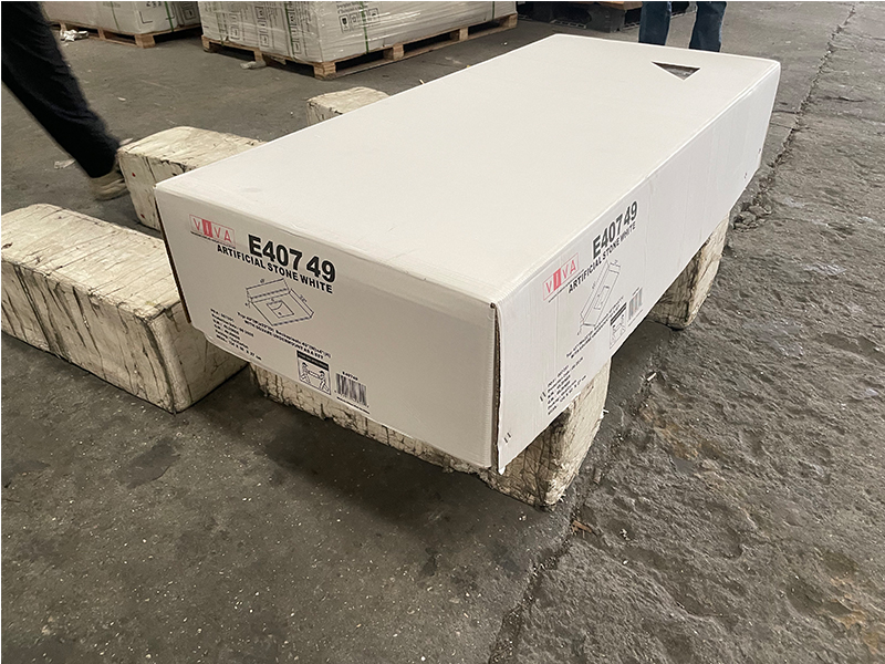 Ariston White Engineered Marble Vanity Top with Sink