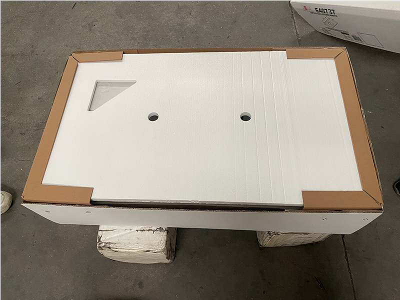 Ariston White Engineered Marble Vanity Top with Sink