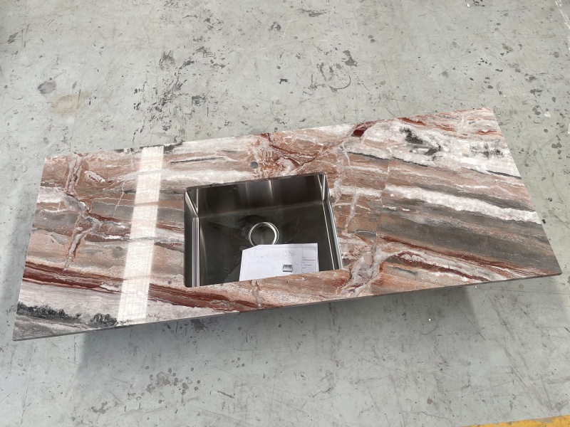 gucci red marble countertop
