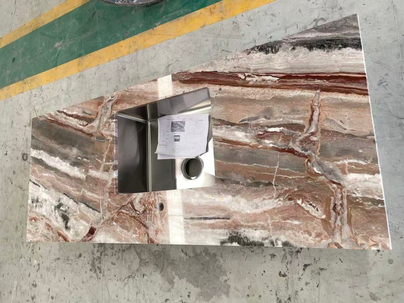 gucci red marble countertop