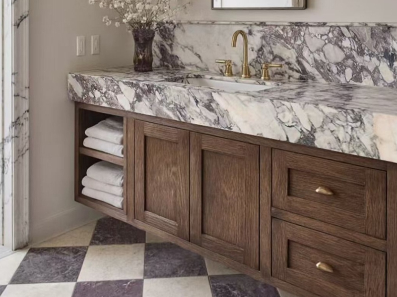 Calacatta Viola Marble Bathroom Vanity Top