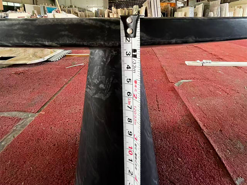 Briliant Black Marble Honed Round Dining Table