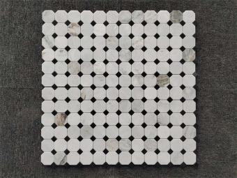 white marble mosaic