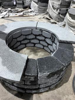 Cambodia G654 granite fire pit outdoor stone