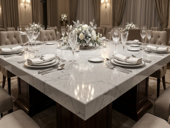 White Attica Quartz for Hotel